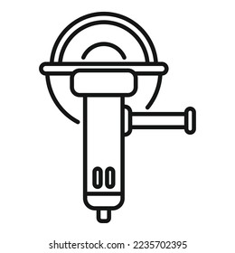 Circular grinder icon outline vector. Saw tool. Hand cutter