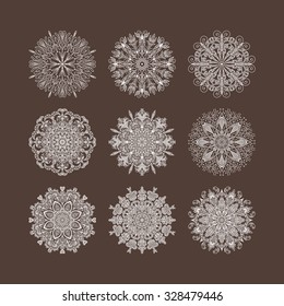 circular groove pattern hearts flowers snowflakes