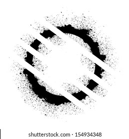 circular grunge shape vector