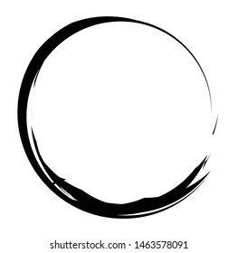 Circular grungy grunge circle frame / Splatter, splash effect isolated on white