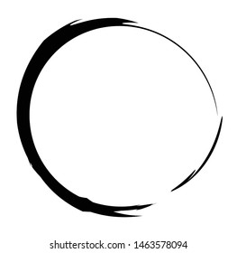 Circular grungy grunge circle frame / Splatter, splash effect isolated on white