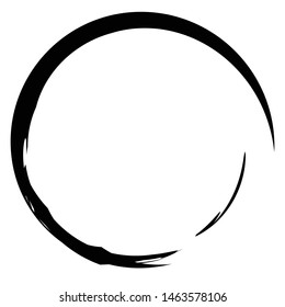 Circular grungy grunge circle frame / Splatter, splash effect isolated on white