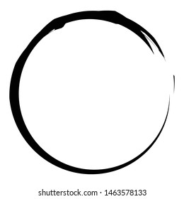 Circular grungy grunge circle frame / Splatter, splash effect isolated on white