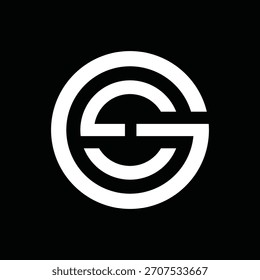 Circular GS Monogram Logo Design - Initial Letters G and S in Round Shape