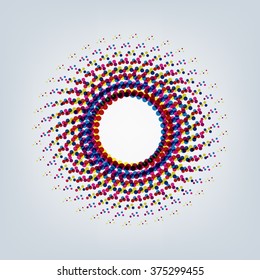 Circular halftone background-stock vector abstract pattern of dots. Background with circles.