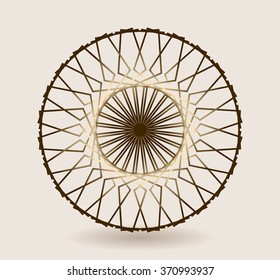 Circular halftone lines logo.