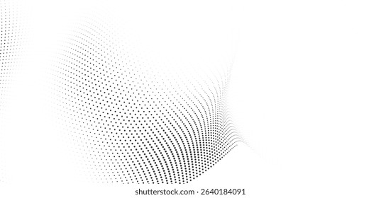 Circular halftone pattern with dynamic swirl spacing and soft gradient ideal for abstract design digital vector overlays or motion graphic compositions