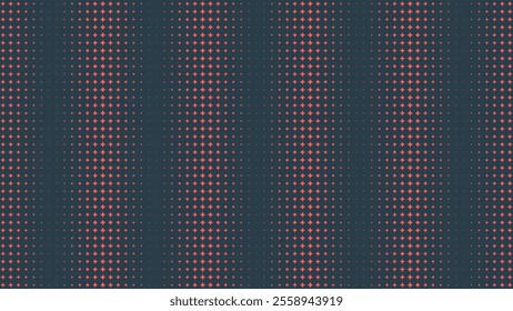 Circular Halftone Pattern Vector Interference Effect Red Black Abstract Background. Retro Futuristic Technology Art Illustration. Minimalist Brutalism Y2K Style Half Tone Graphics Striped Abstraction