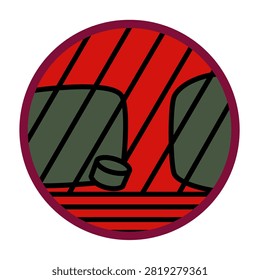 A circular Hanafuda card featuring horse chestnut leaves and dregs