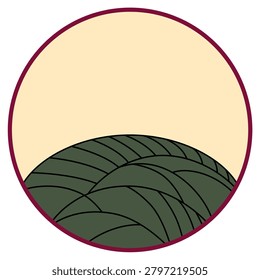 Circular Hanafuda cards featuring pampas grass and dregs.