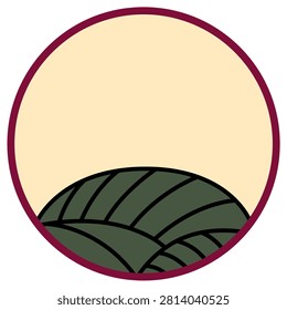 Circular Hanafuda cards featuring pampas grass and dregs.