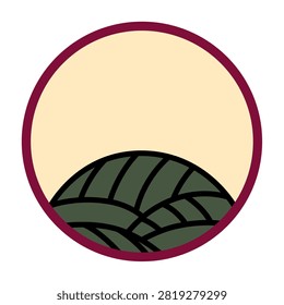 Circular Hanafuda cards featuring pampas grass and dregs.