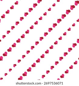 Projeto de padrão de forma de coração circular com corações cor-de-rosa dispostos em um círculo perfeito. Ideal para o Dia dos Namorados, cartões românticos, impressões de tecidos e fundos digitais.