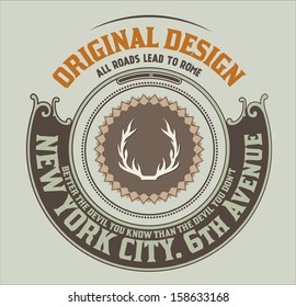 Circular hipster insignia