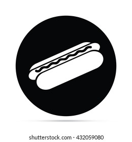 Circular Hot Dog Icon