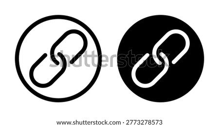 Circular Hyperlink Chain Link Symbol for Web Connection and Connectivity Art