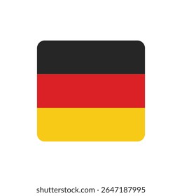 Circular icon featuring the Germany flag, isolated on transparent PNG background. Perfect for designs and digital projects. This high-quality, iconic black, red, and gold tricolor symbolizing unity