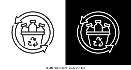 Circular Icon Set. Clean Line Design With Light And Dark Versions For Versatile Use