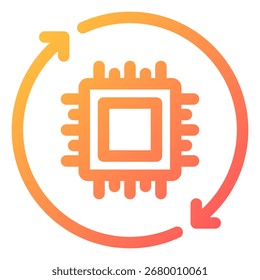Símbolo de ícone circular. Ilustração vetorial
