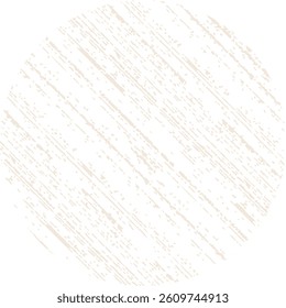 A circular image shows a pattern of short, diagonal strokes creating a textured effect.  The graphic presents a simple, repeating motif of linear scratches in a round format. Cartoon vector