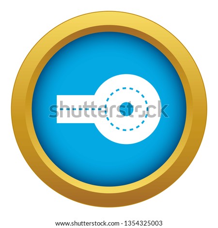 Circular impasse icon blue vector isolated on white background for any design