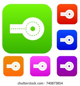 Circular impasse set icon color in flat style isolated on white. Collection sings vector illustration