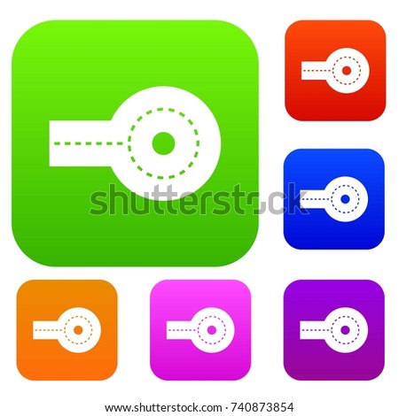 Circular impasse set icon color in flat style isolated on white. Collection sings vector illustration