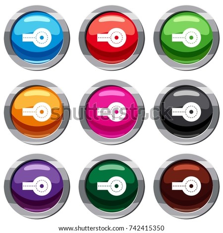 Circular impasse set icon isolated on white. 9 icon collection vector illustration