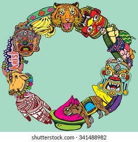 Circular Indian card 