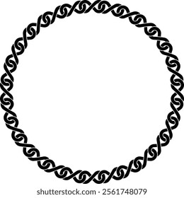 circular infinity link frame with copy space for text or design