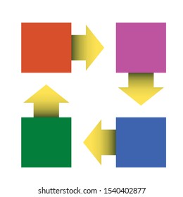 Circular infographic concept.4 step travel infographic. for business. Infographic template.
