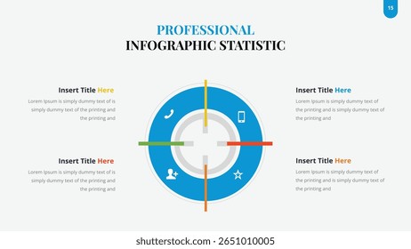 Circular Infographic Diagram with Icons and Segments