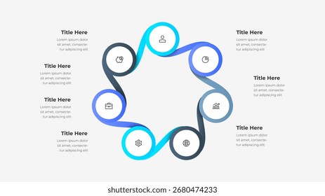 Circular Infographic Diagram With Seven Interconnected Rings Illustrating Business Strategy And Growth