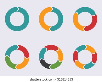 Circular Infographic Element For Cycling Diagram, Graph, Presentation And Round Chart. Vector Illustration