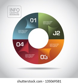 Circular Infographic Element. EPS 8 vector, grouped for easy editing. No open shapes or paths.