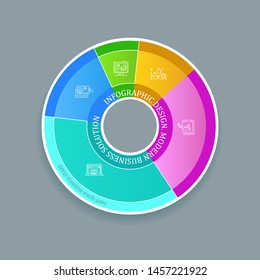 Circular infographic. Elements for presentation and visualization for your projects. Vector business infographic.