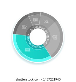 Circular infographic. Elements for presentation and visualization for your projects. Vector business infographic.