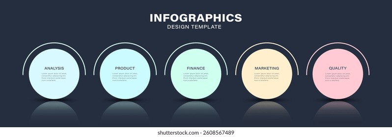 Circular infographic elements with space for your data. Vector infographic template