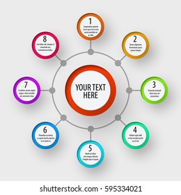 Circular infographic template, vector illustration, eps 10
