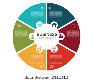 Vector Circle Puzzle Infographics Template Round Stock Vector (Royalty ...