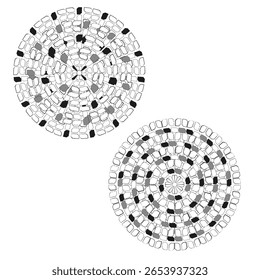 Circular interface display. Futuristic HUD element. Digital data Vector. Abstract technology illustration