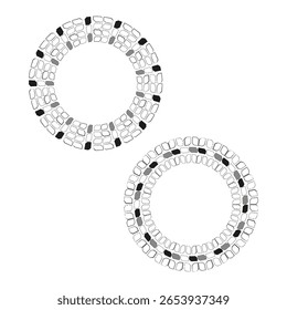 Pantalla de interfaz circular. Elemento HUD futurista. Vector de datos digitales. Ilustración de tecnología Abstractas.