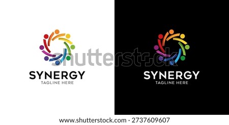 Circular Interlocking synergy Logo Representing Connection, Teamwork, and Community