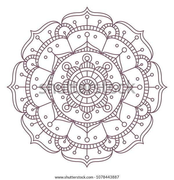 Download Circular Intricate Mandala Design Coloring Stock Vector ...