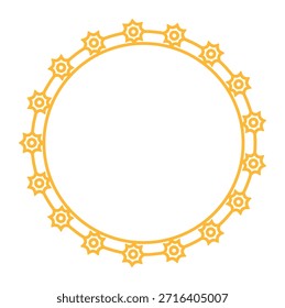 Quadro islâmico circular com intrincados padrões geométricos, ideal para decoração, desenhos de cartões e projetos artísticos.