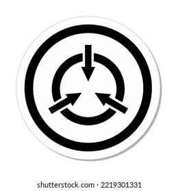 Circular ISO Information Sign: Static Device Symbol (IS-1118)