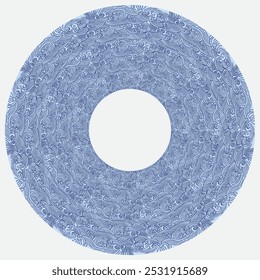 Circular Japanese wave seamless pattern background vector