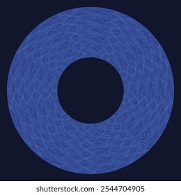 Circular Japanese wave seamless pattern background vector