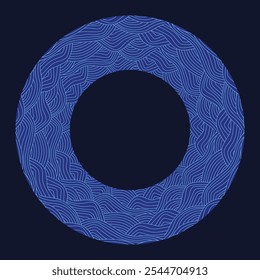 Vector de fondo de patrón transparente de onda japonesa circular