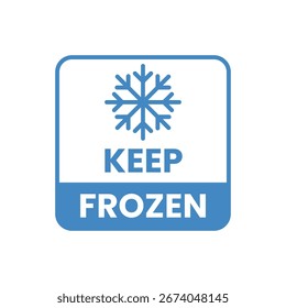 Sello de copo de nieve congelado

